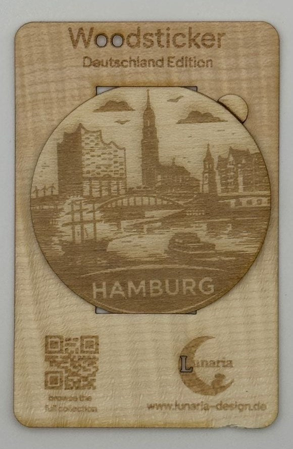 Hamburg Holz-Sticker